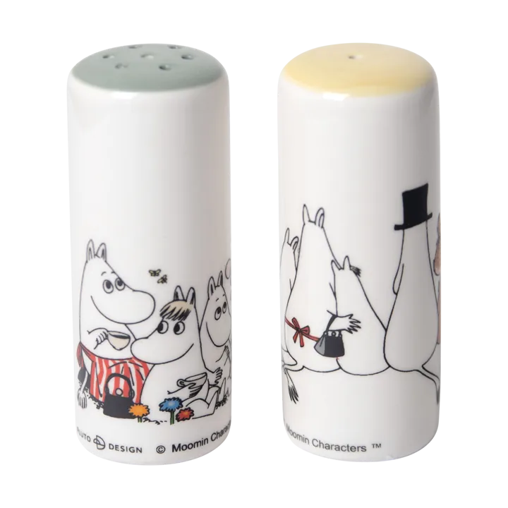Moomin love salt & pepper shaker - White-multi - Pluto Design