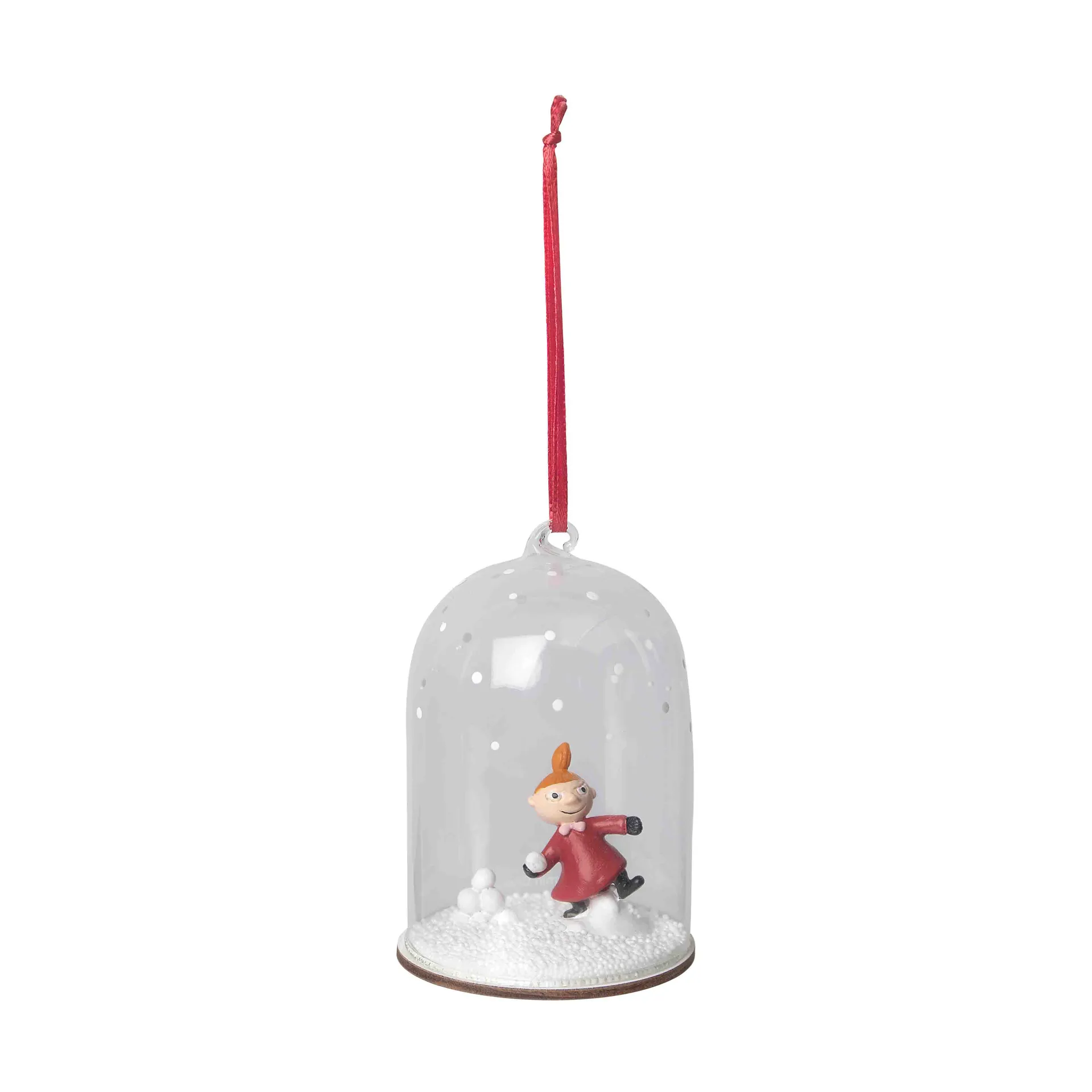 Moomin snow globe Christmas ornament, Little My Pluto Design