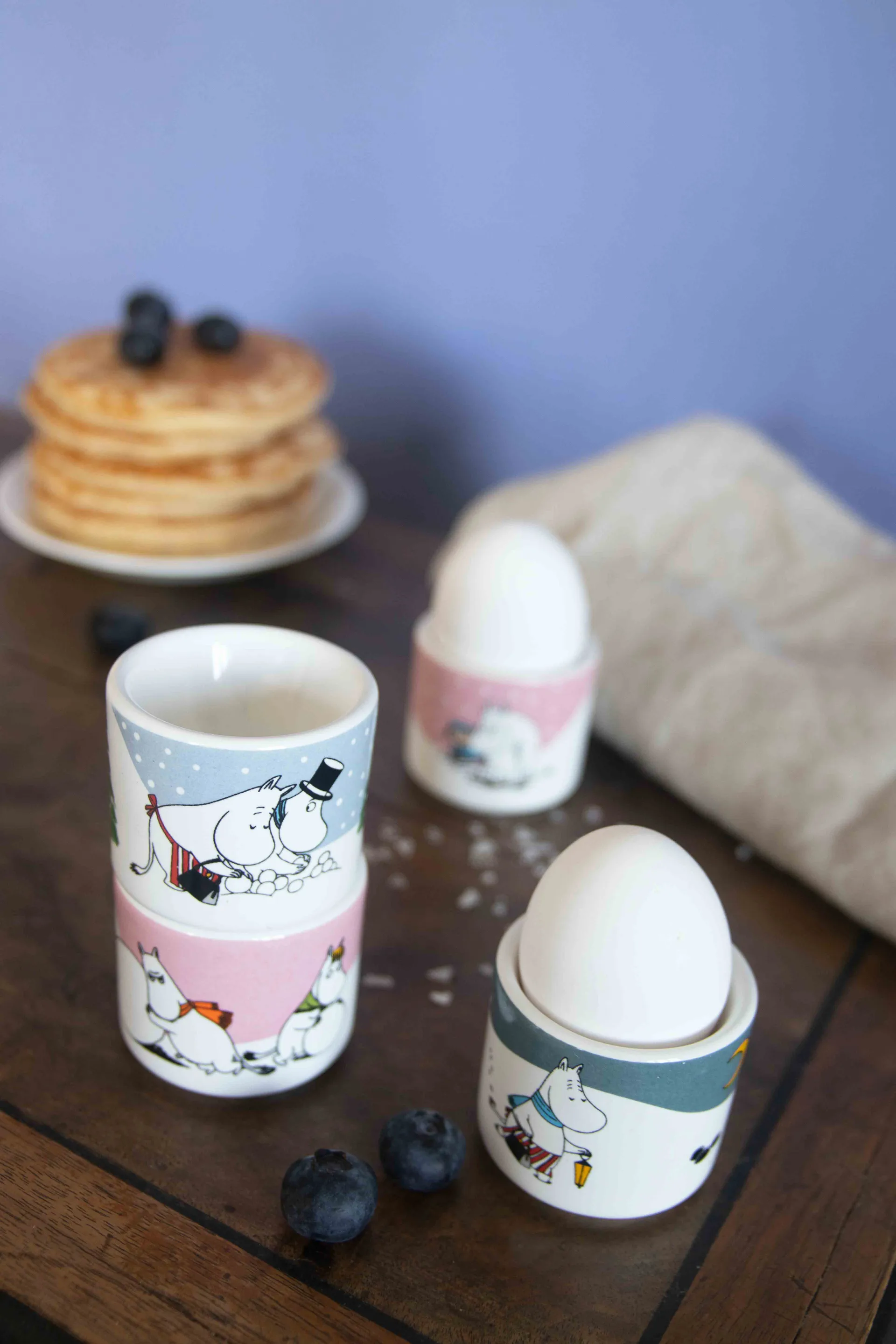 Mumin egg cup 4 pieces, Moomin Winter Pluto Design
