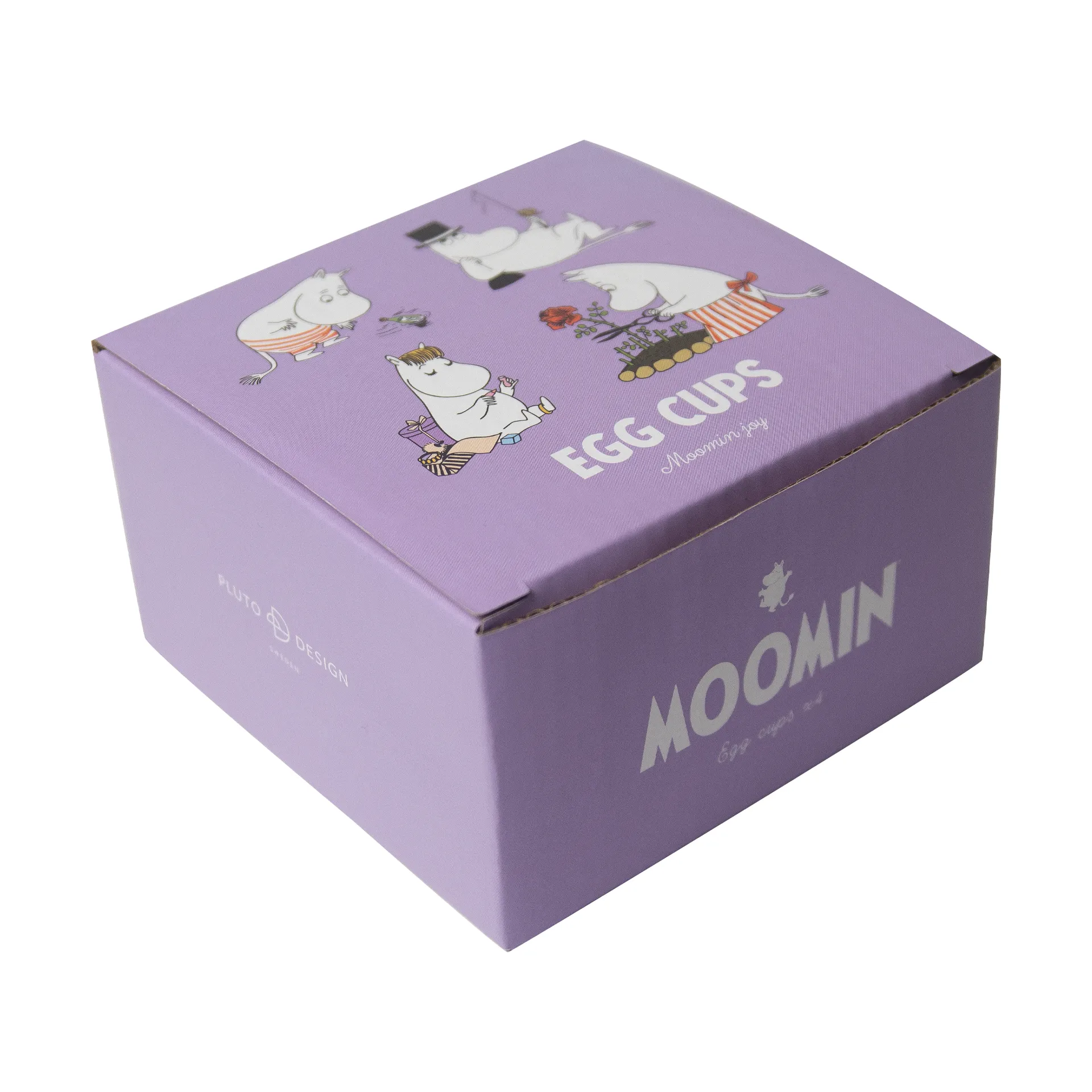 Mumin joy egg cup 4 parts, White-multi Pluto Design