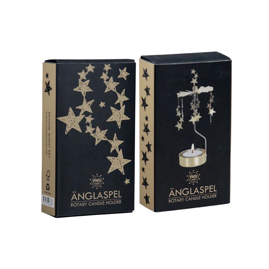 Night sky Angel Chimes, Gold Pluto Design