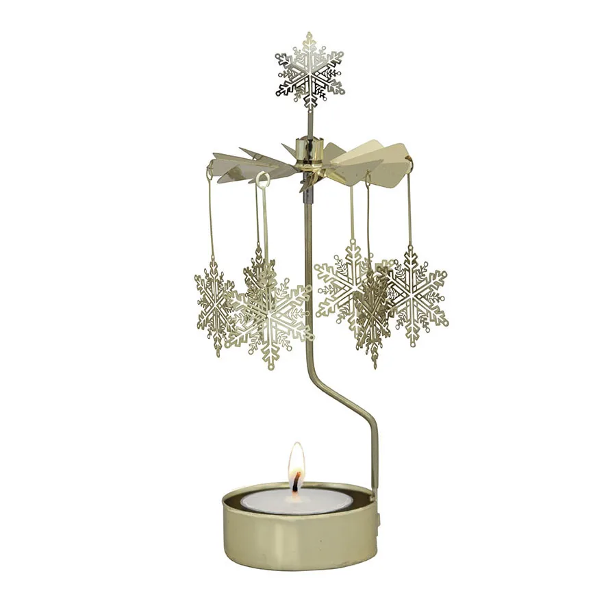 Snöstar Rotary candle holder, Gold Pluto Design
