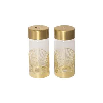 Sun salt- and pepper mill - Gold-glass - Pluto Design