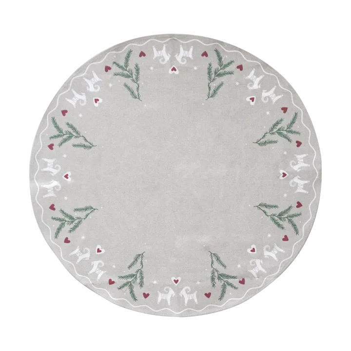 Yule Goat Christmas tree mat Ø110 cm - Beige - Pluto Design