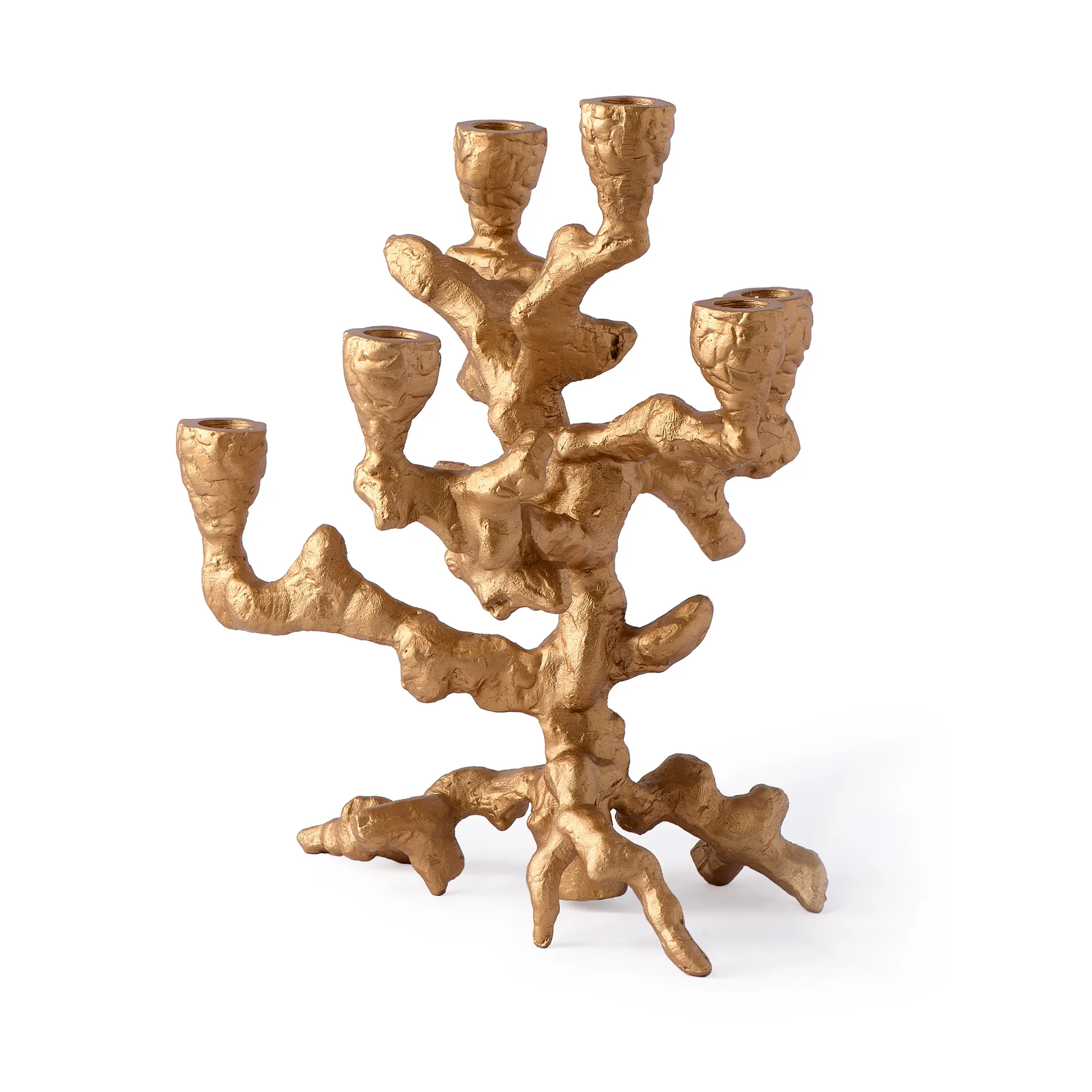 Apple tree candlestick S 32.5 cm, Gold POLSPOTTEN