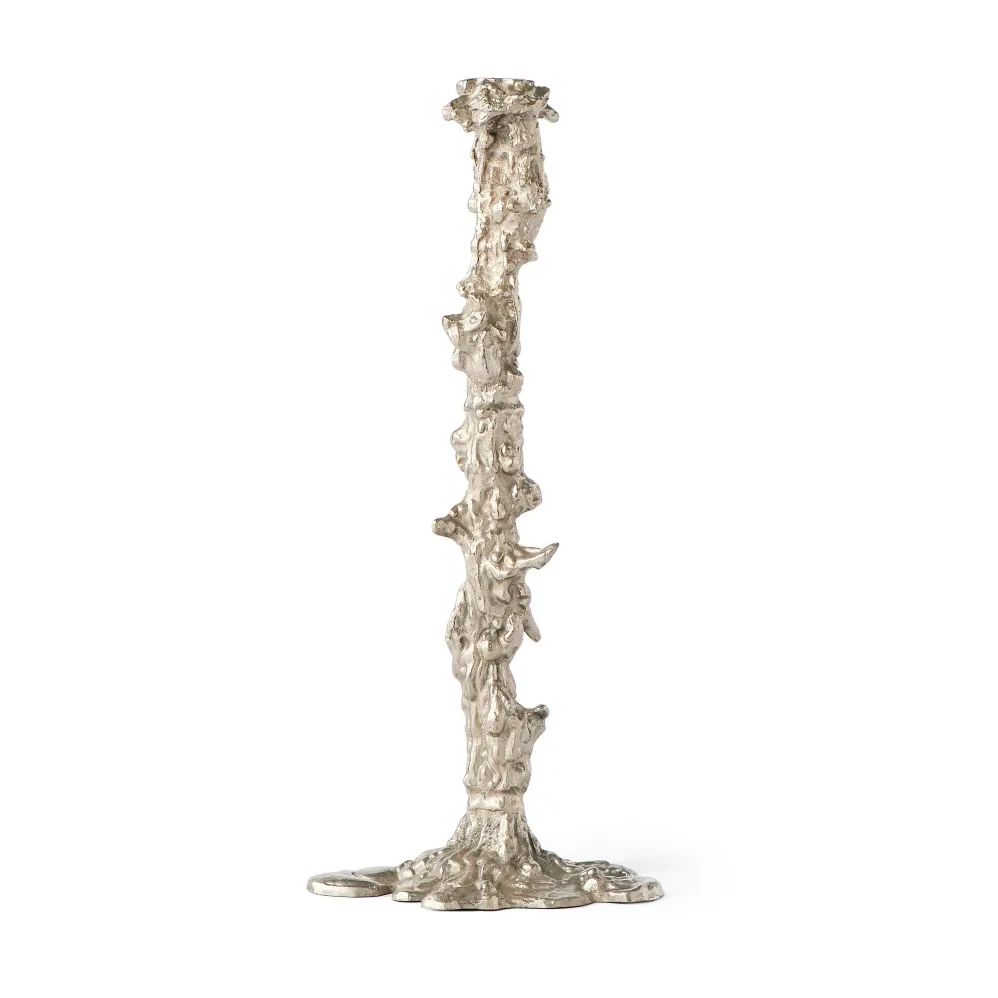 Drip candlestick XXL 50 cm, Silver POLSPOTTEN