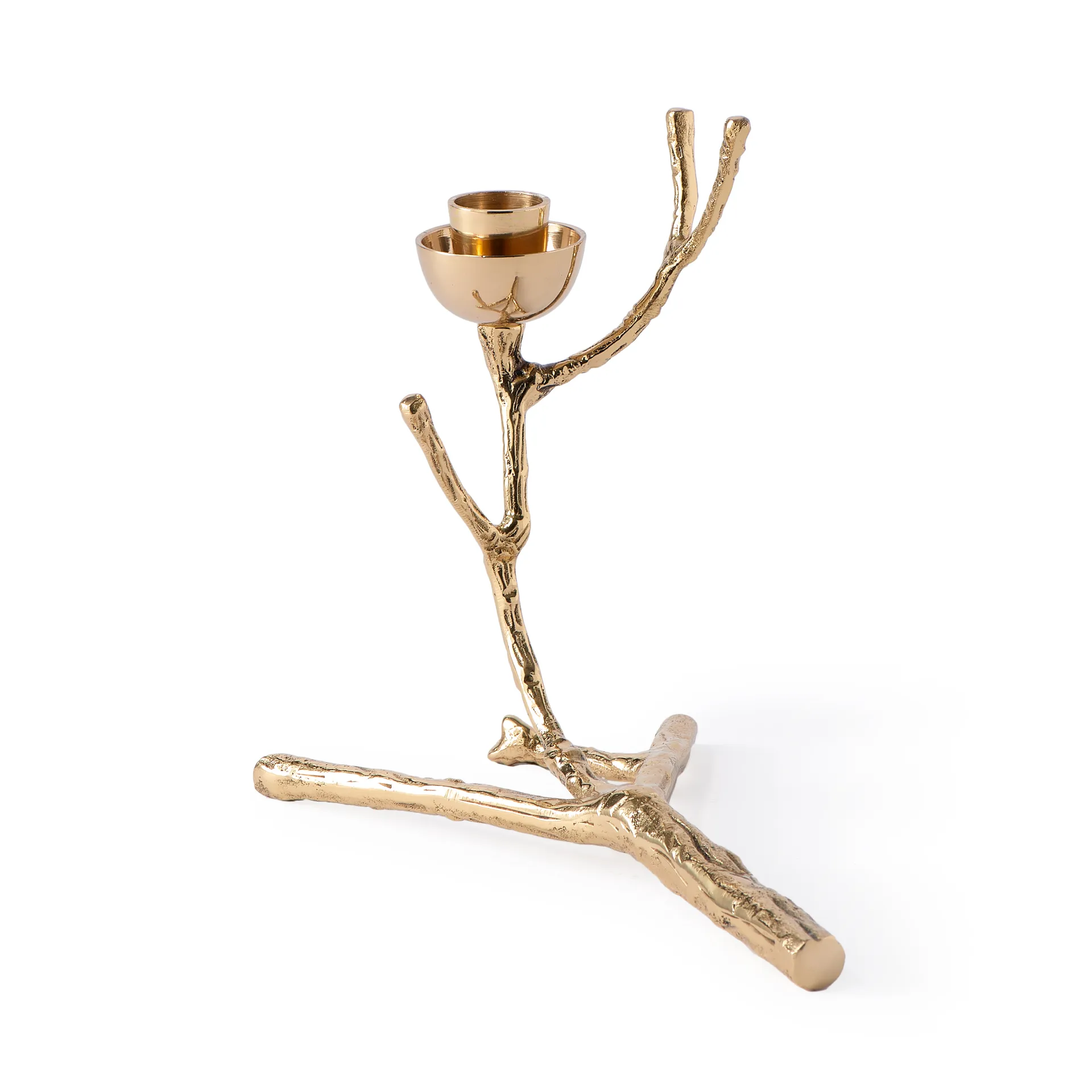 Twiggy candlestick S 14 cm, Gold POLSPOTTEN