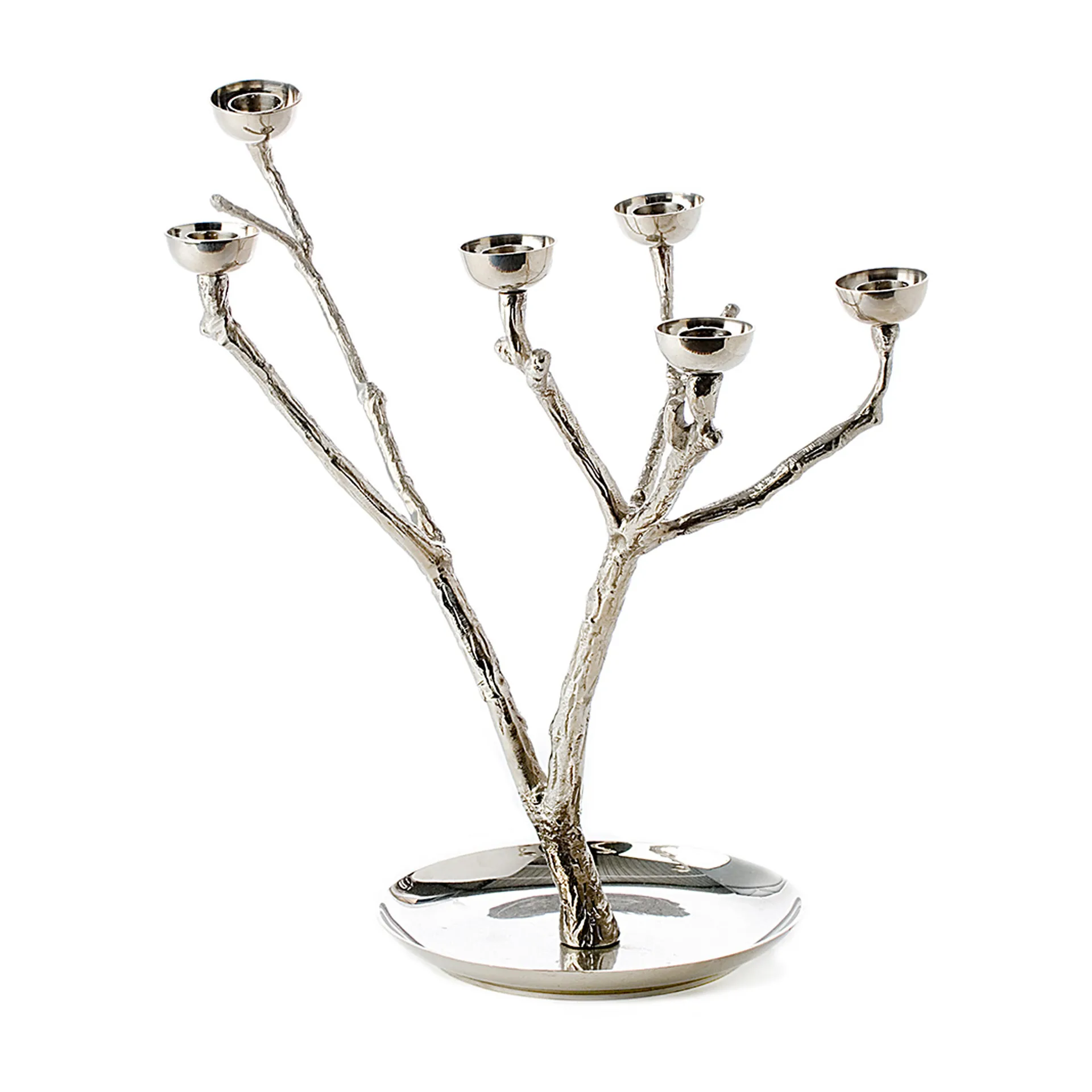 Twiggy candlestick S 35 cm, Silver POLSPOTTEN