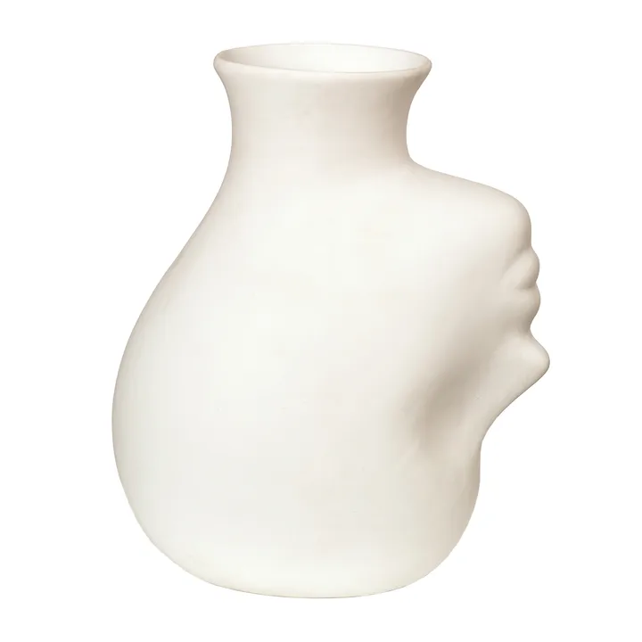 Upside-down head vase 25 cm - White - POLSPOTTEN