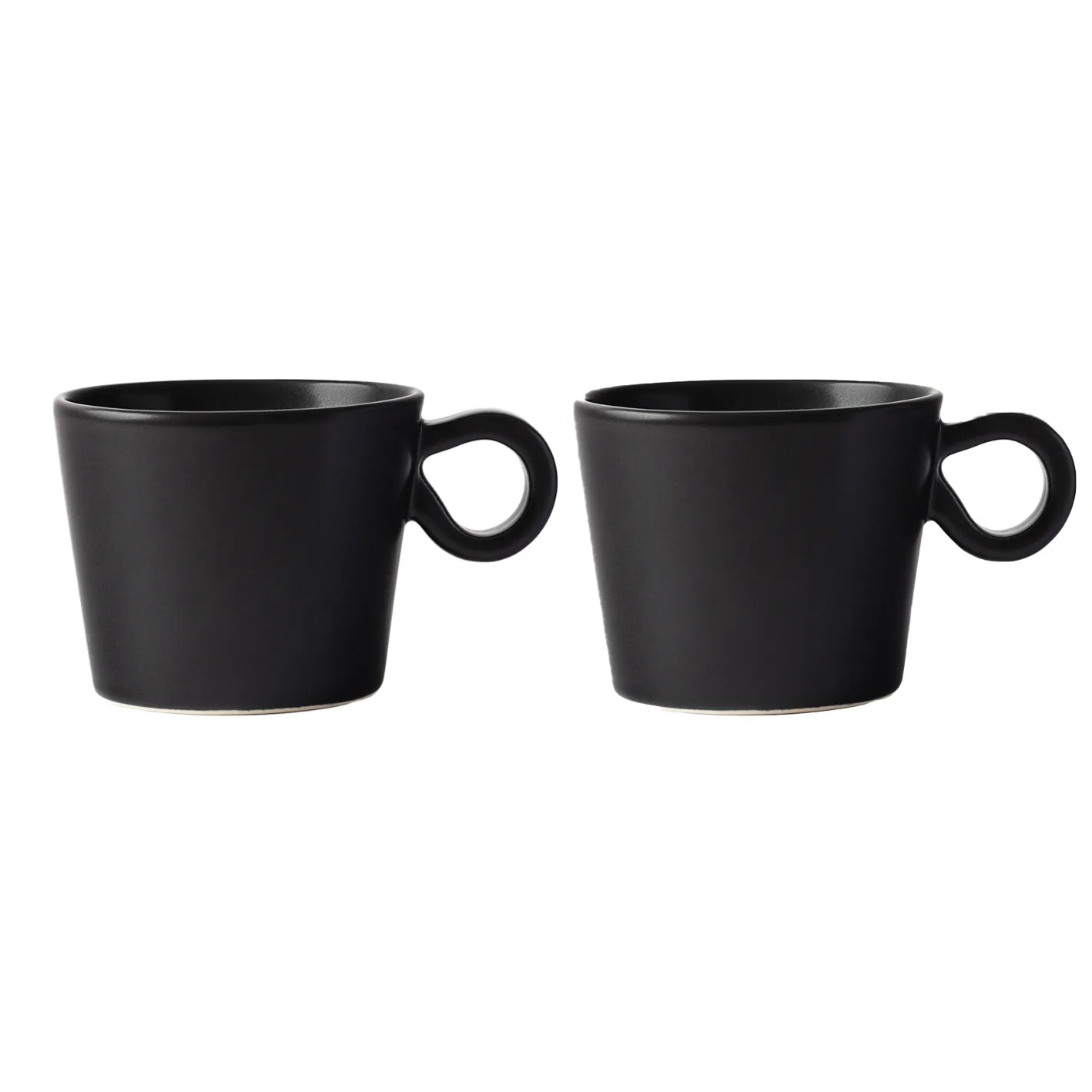 Daria cup with handle 2-pack, ink black PotteryJo