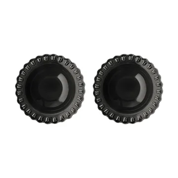 Tulipa deep plate Ø23 cm 2-pack - Almost black - PotteryJo