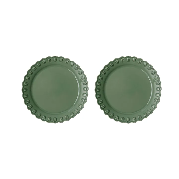 Tulipa plate Ø26 cm 2-pack - Verona green - PotteryJo