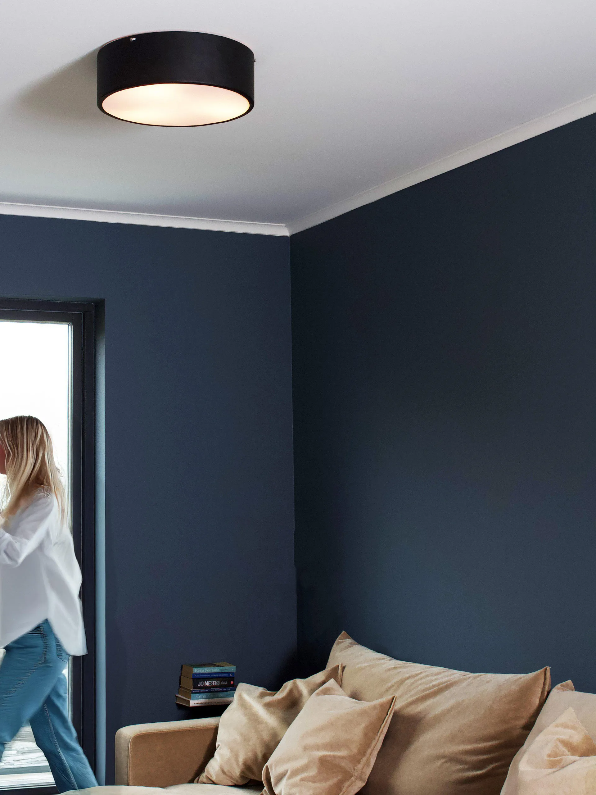 Colmar ceiling light, Black, Ø41x13 cm PR Home