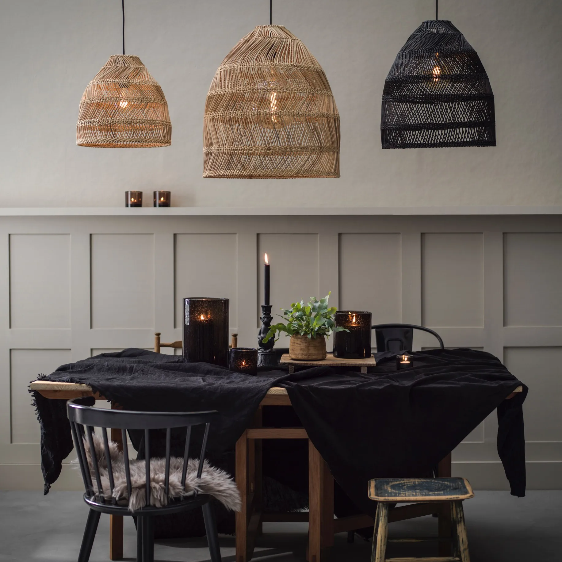 Maja ceiling lamp Ø36.5 cm, nature PR Home