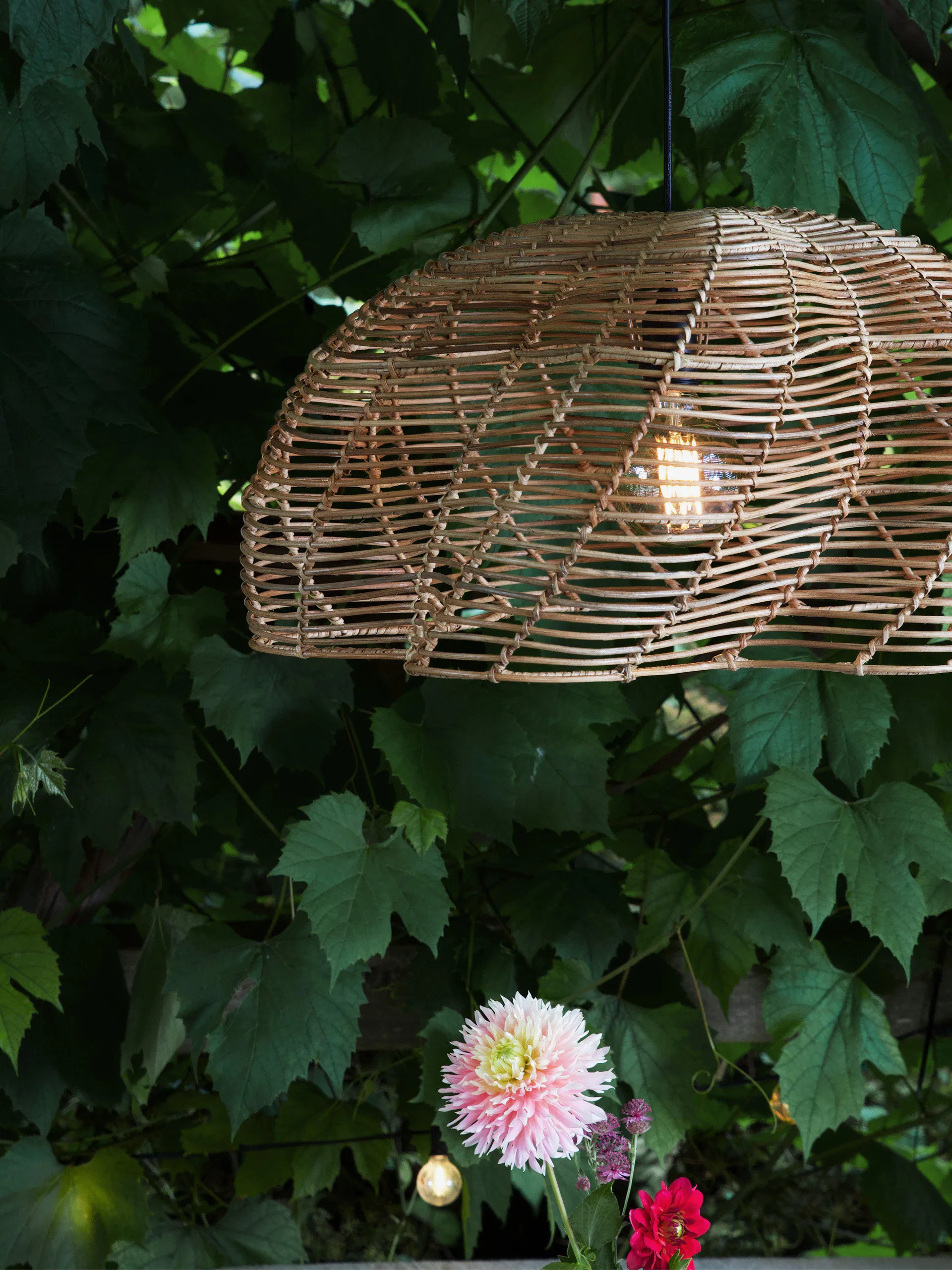 Mayla outdoor pendant lamp, Natural, Ø53x32 cm PR Home