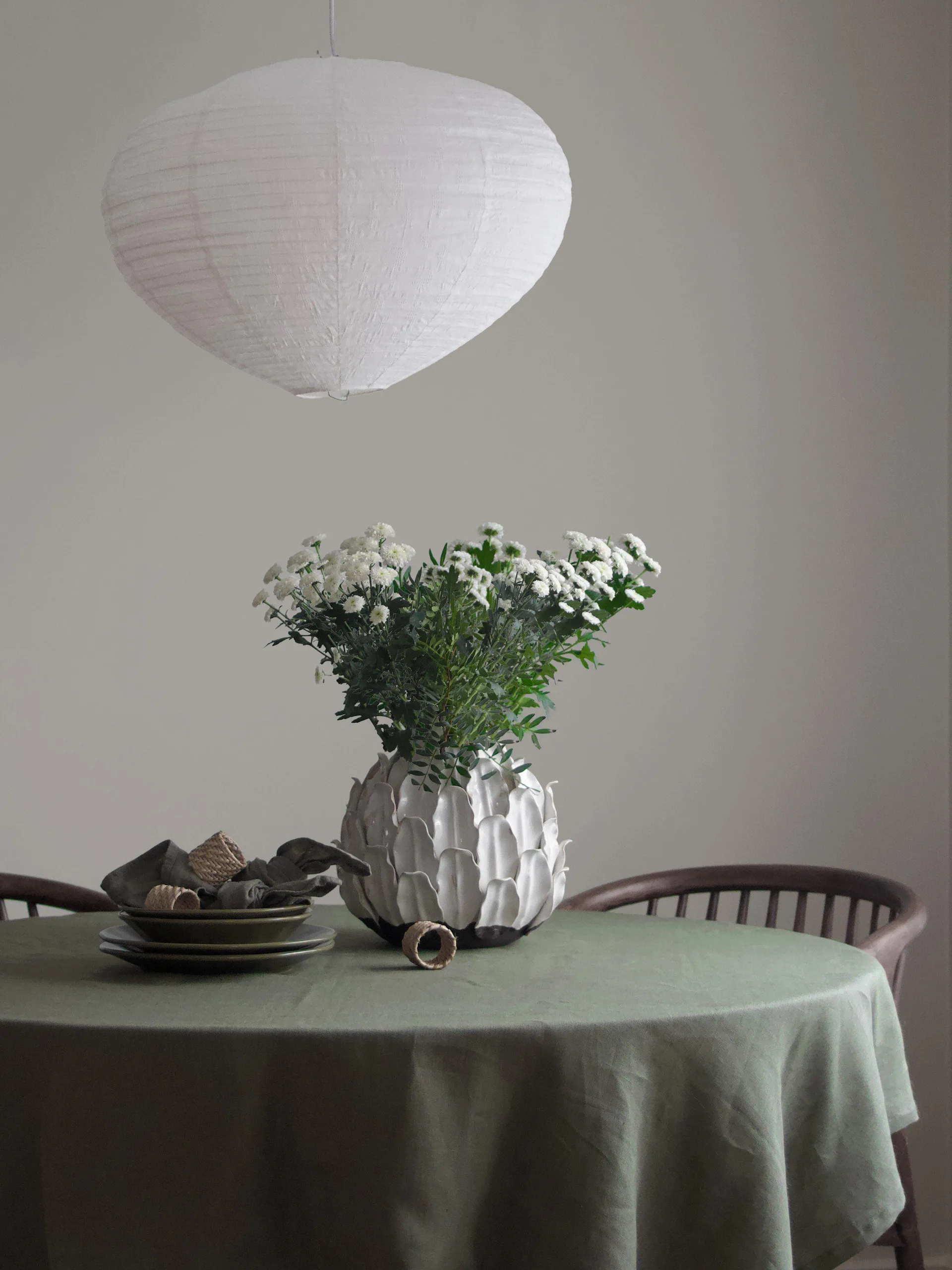 Verona lampshade, White, Ø55x40 cm PR Home