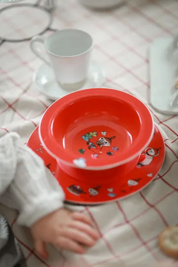 Moomin Little My suction plate Ø15.5 cm - Red - Rätt Start