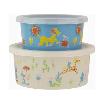 Mumin 80 snack box 2 pieces - Beige-blue - Rätt Start
