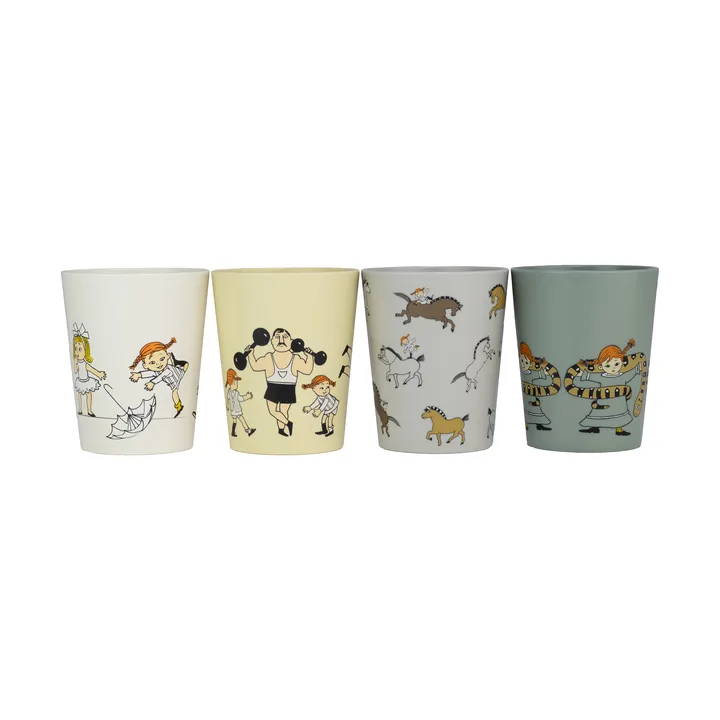 Pippi Cirkus collector's cups 15 cl 4-pack - Multi - Rätt Start