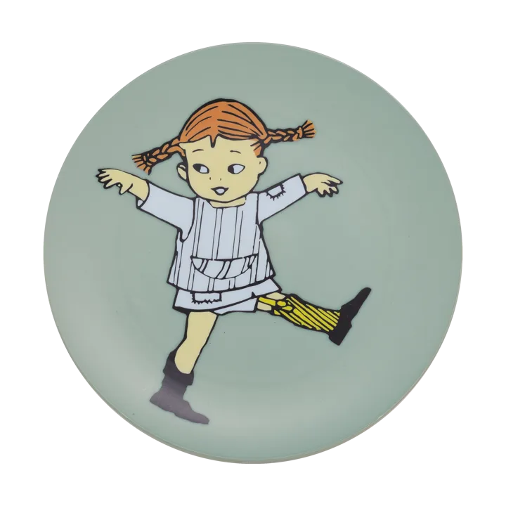 Pippi Cirkus plate Ø20 cm - Green - Rätt Start