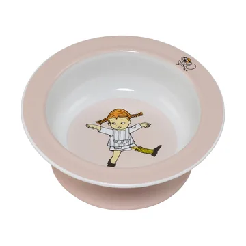 Pippi Cirkus suction cup plate Ø15.5 cm - Pink - Rätt Start