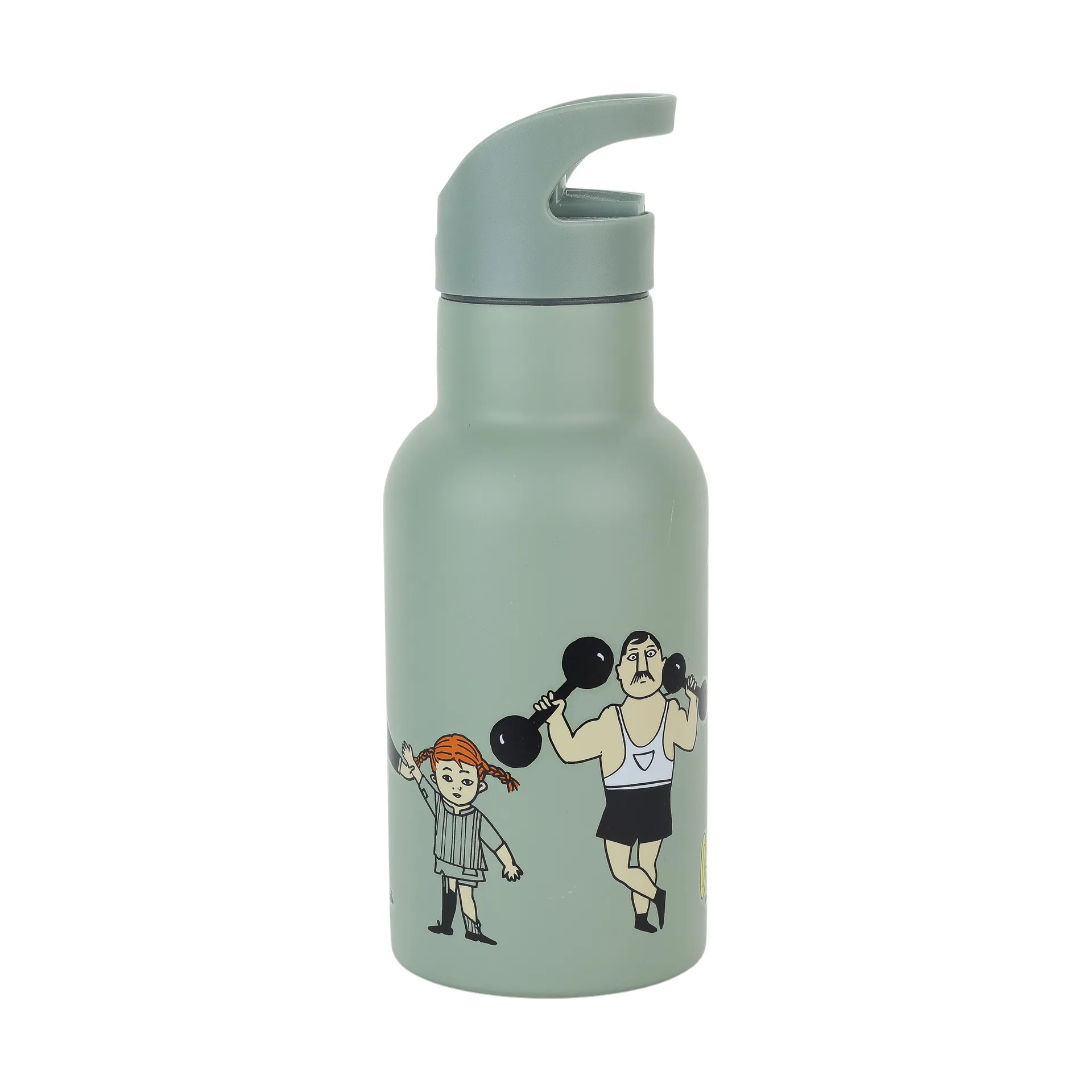 Pippi Cirkus water bottle 34 cl, Green Rätt Start