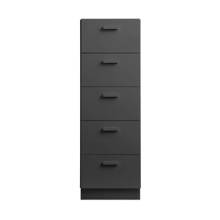 Relief high dresser with base 41x115 cm grey - Relief