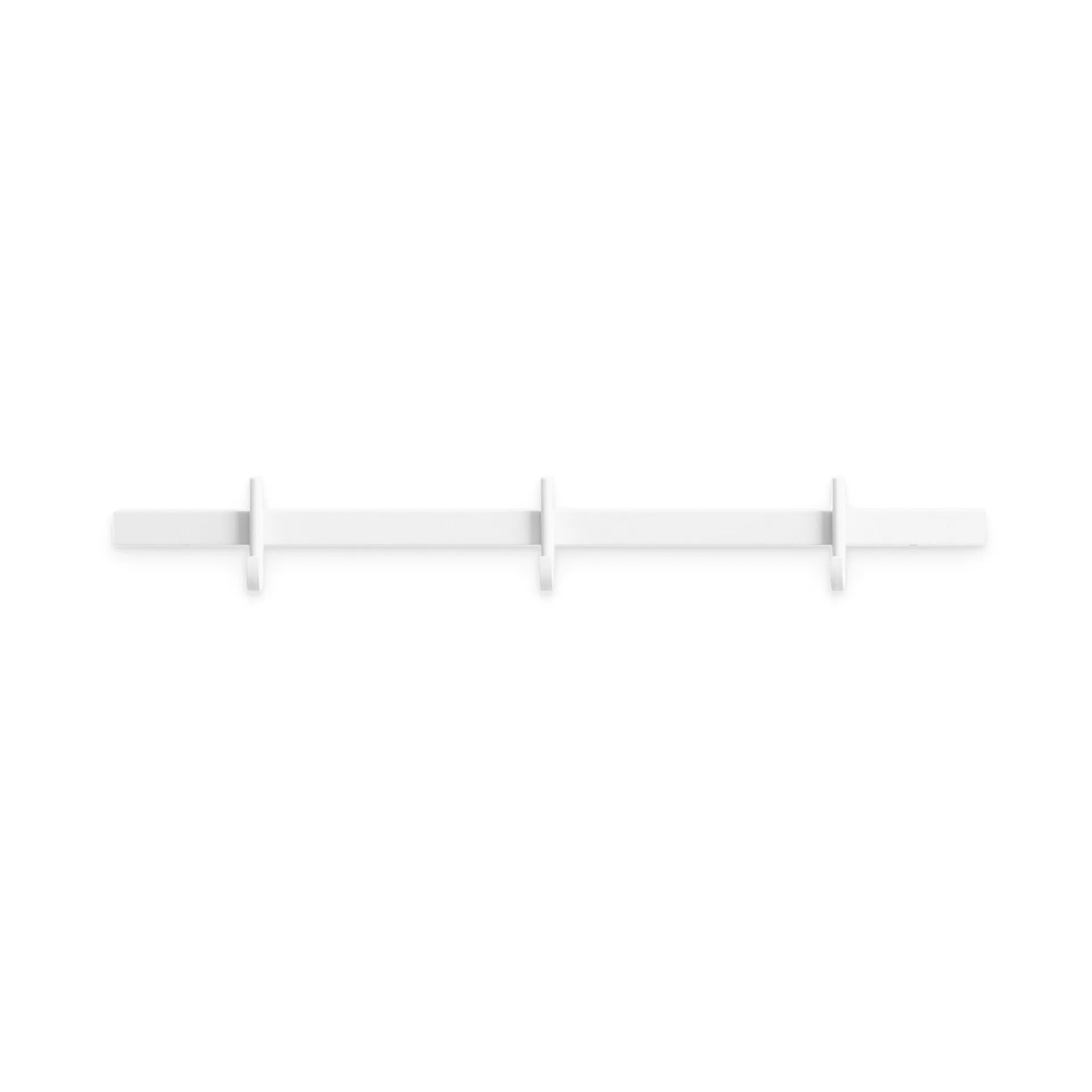 Relief hook rack small 41 cm, White Relief