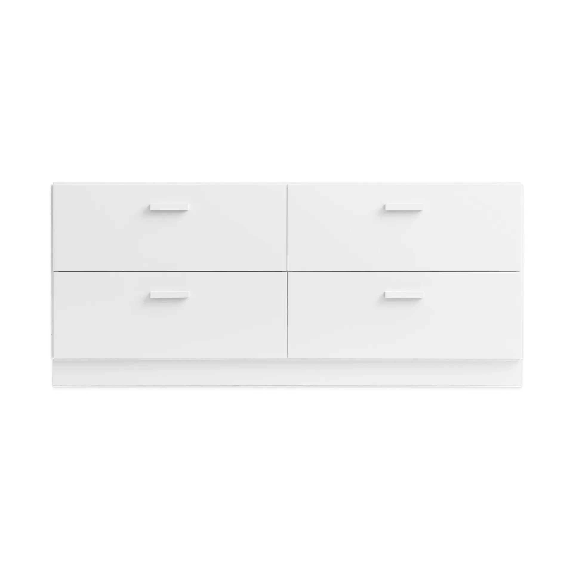 Relief low dresser with base 123x46.6 cm white,  Relief