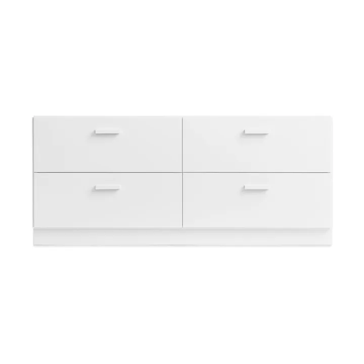 Relief low dresser with base 123x46.6 cm white - Relief
