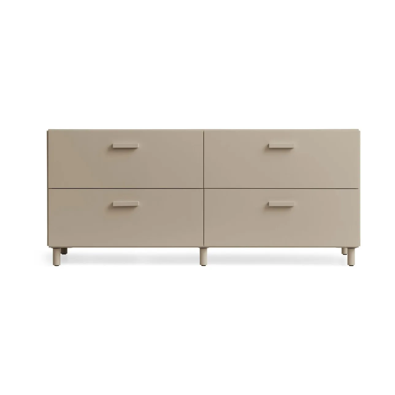 Relief low dresser with legs 123x46.6 cm beige,  Relief