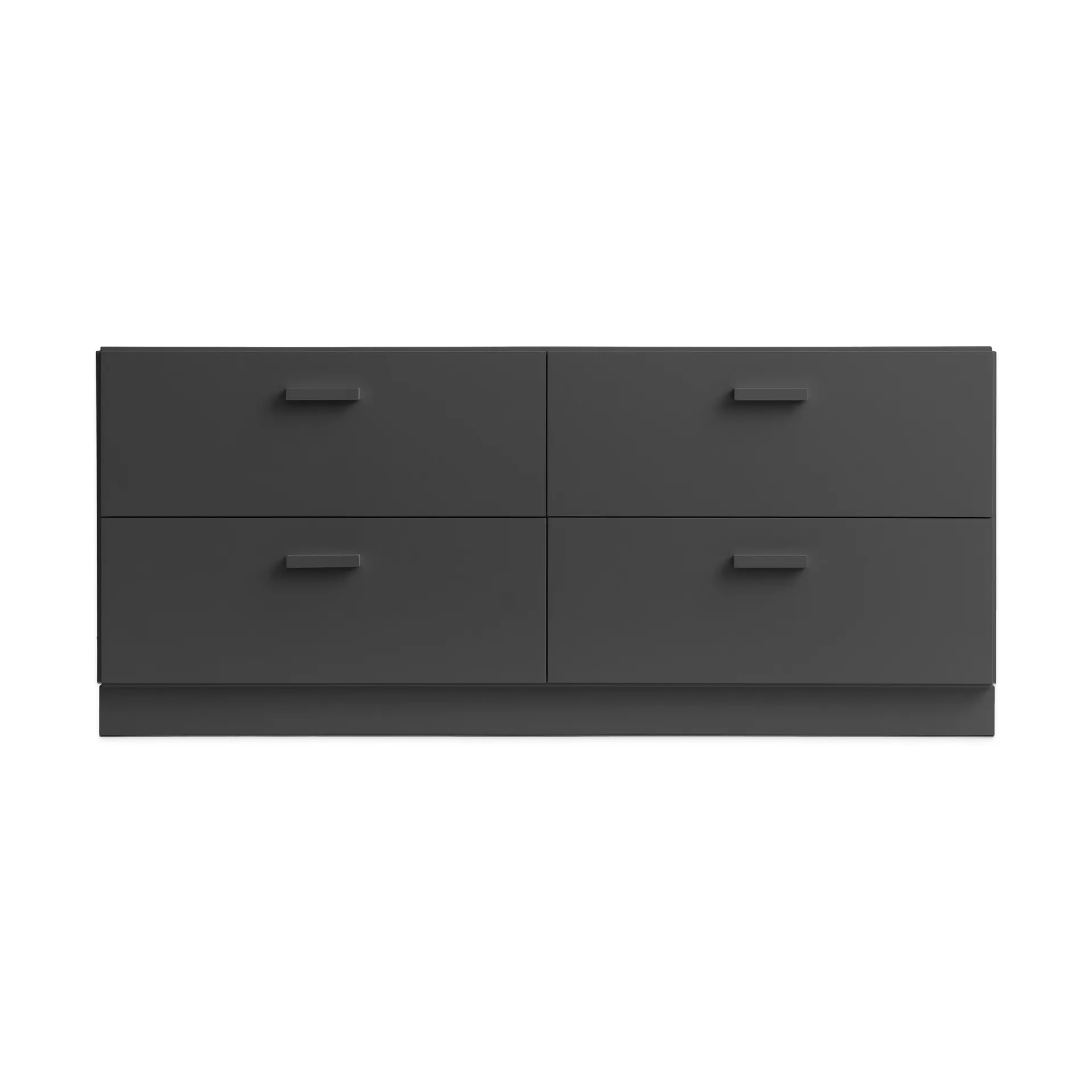 Relief low dresser with pedestal 123x46.6 cm grey,  Relief