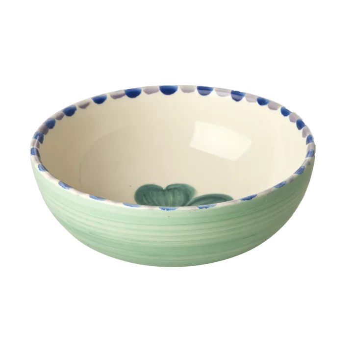 Rice ceramic bowl 35 cl - Good Luck Clover-Soft green - RICE