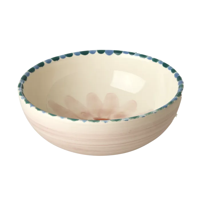 Rice ceramic bowl 35 cl - Soft Pink Flower-lavender - RICE