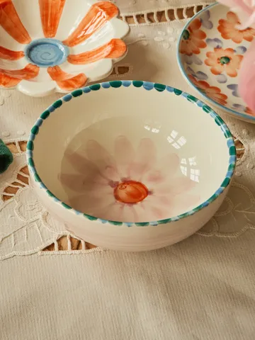 Rice ceramic bowl 35 cl - Soft Pink Flower-lavender - RICE