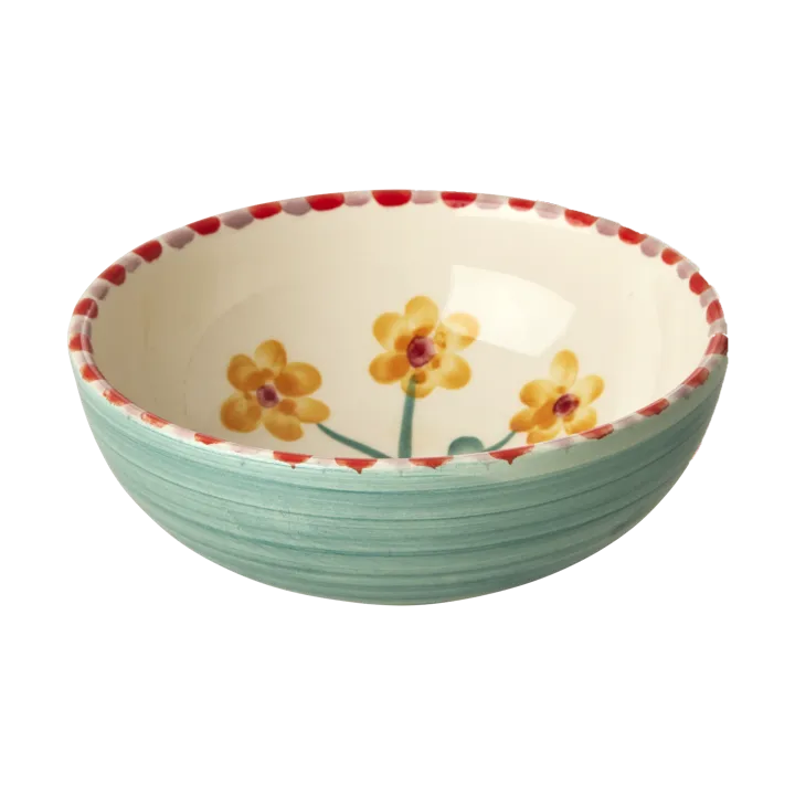 Rice ceramic bowl 35 cl - Yellow Flower-jade - RICE