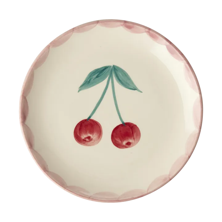 Rice ceramic plate Ø15 cm - Cherry - RICE