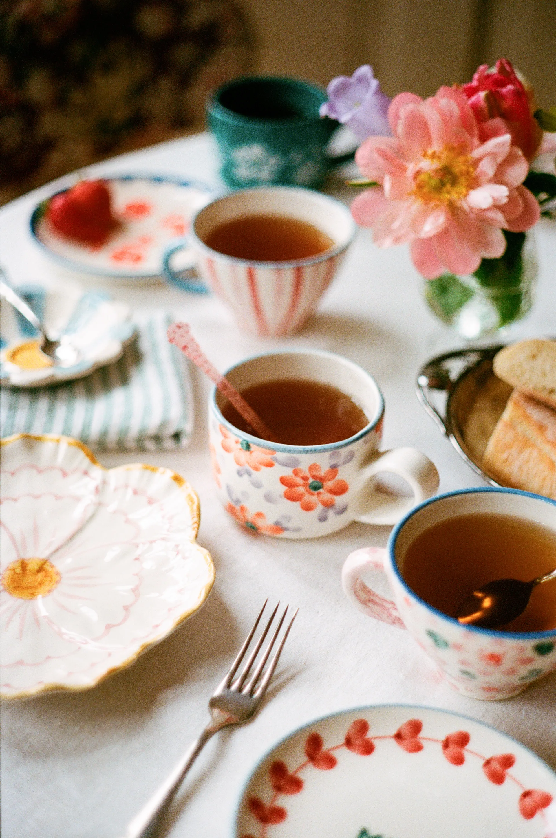Rice ceramic teacup, Stripes RICE