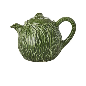 Rice ceramic teapot 1.6 L - Embossed kale design - RICE