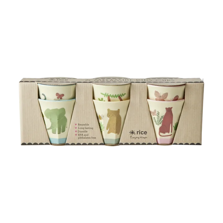 Rice melamine cup small 6-pack - Sweet Jungle - RICE