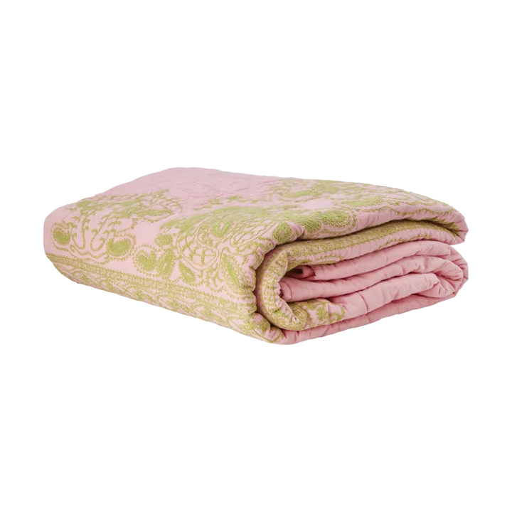 Rice quilted bedspread 225x225 cm - Soft pink - RICE