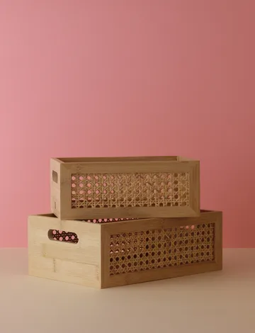 Bamboo box storage box 15x25 cm - Bamboo - RIG-TIG