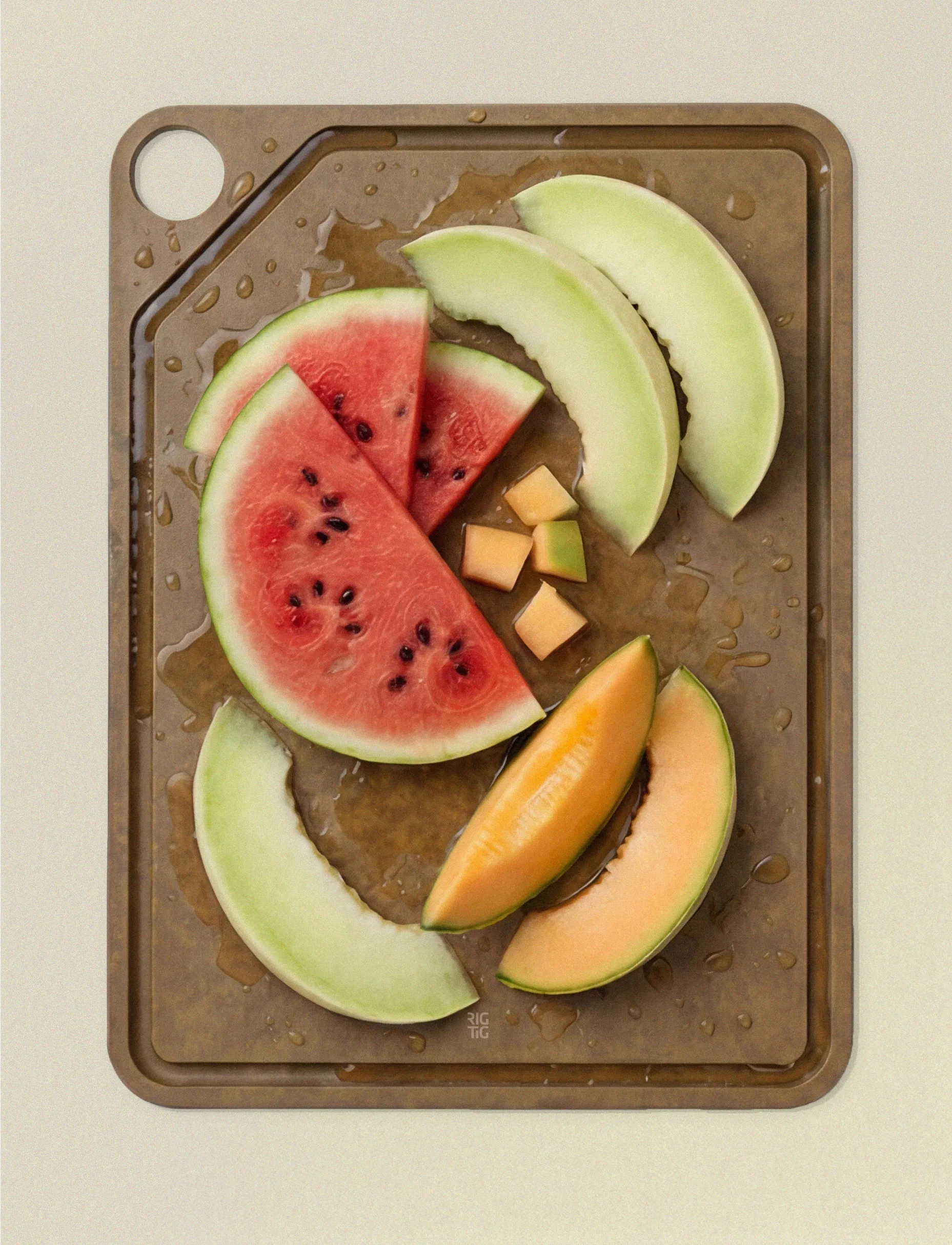 CUT-IT cutting board, Brown, 29.8x39.8 cm RIG-TIG