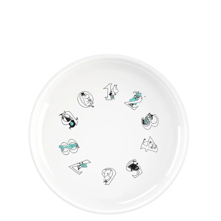 Moomin ABC deep plate Ø15 cm - Turquoise - RIG-TIG