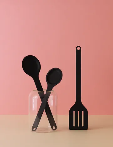STIR-IT pot spoon 30 cm - Black - RIG-TIG