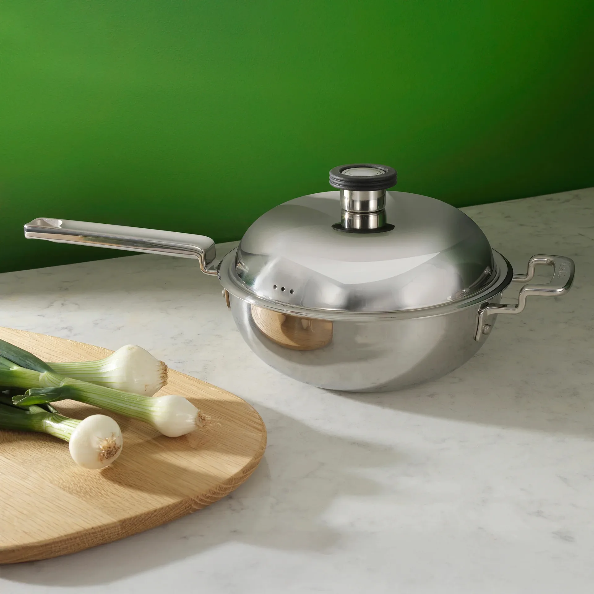 316 Series wok pan, Stainless steel, 28 cm Robert Welch