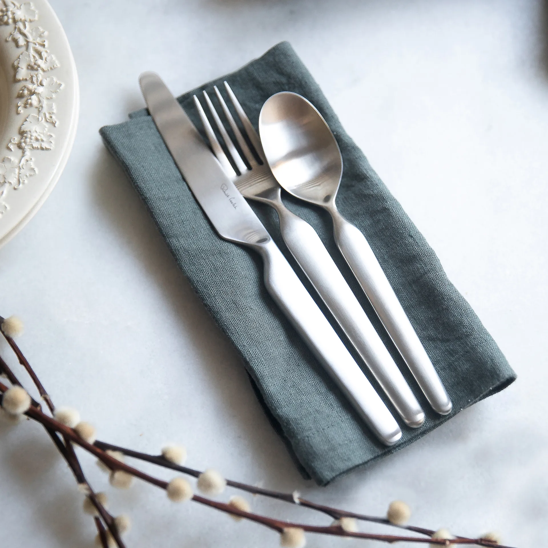 Bergen dinner fork matte, stainless steel Robert Welch
