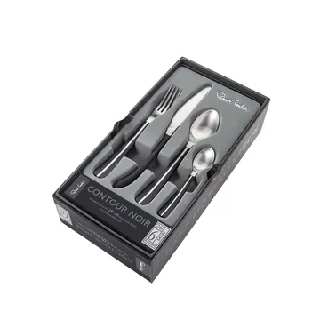 Contour cutlery 24 pieces - black - Robert Welch