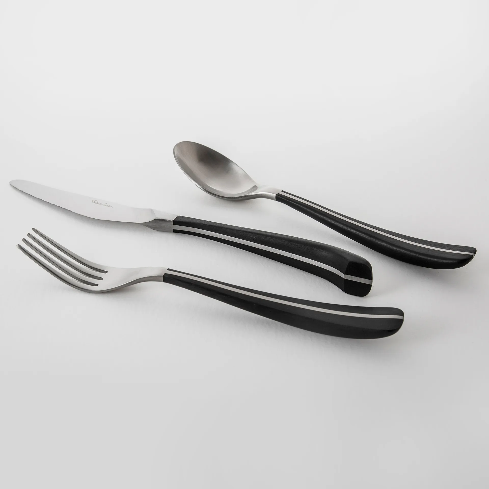 Contour teaspoon, black Robert Welch