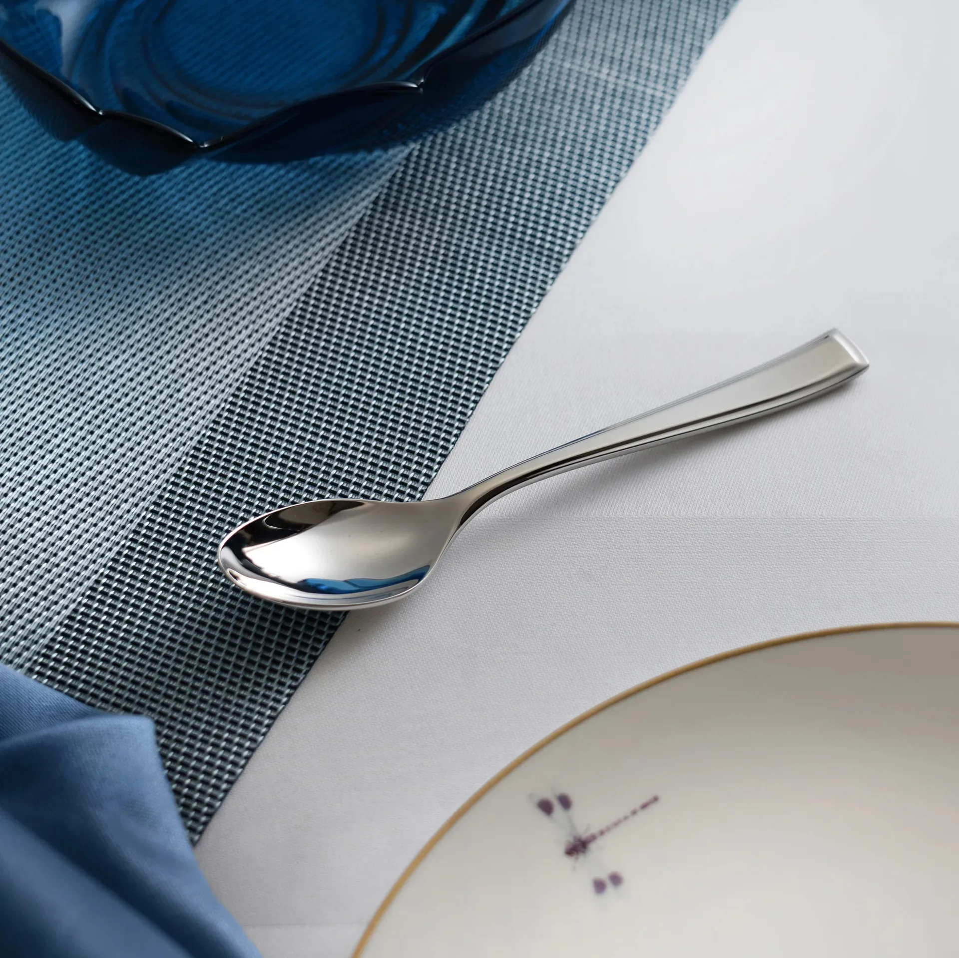 Fairford bright US teaspoon, Stainless steel, 15.7 cm Robert Welch